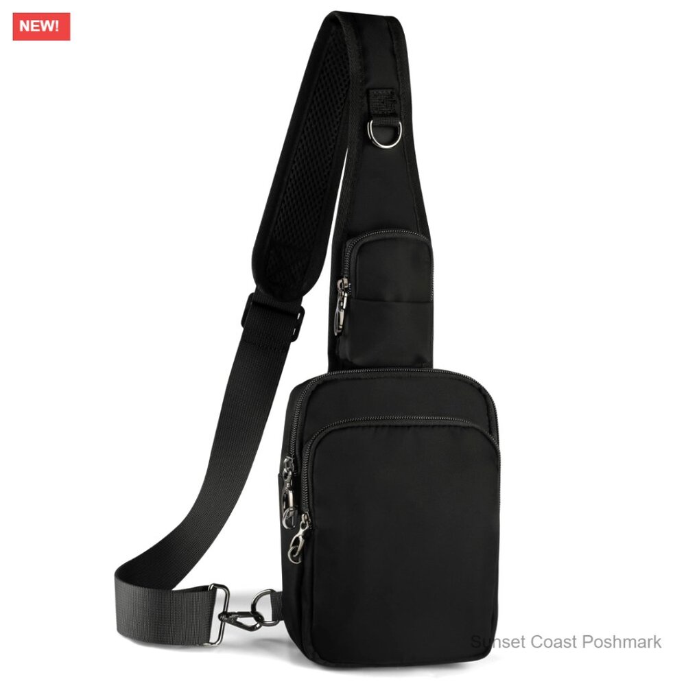 RFID Blocking Sling Bag Water Resistant Crossbody Anti Theft Travel Essential